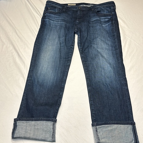 AG Women's Jeans Size 32 Stevie Cuff Slim Straight Adriano Goldschmied GUC - Picture 2 of 8